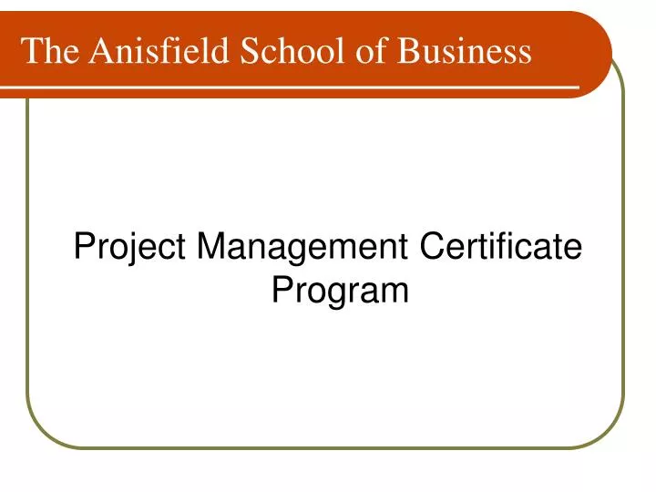the anisfield school of business