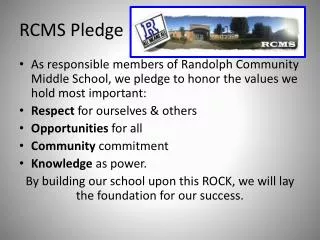 RCMS Pledge