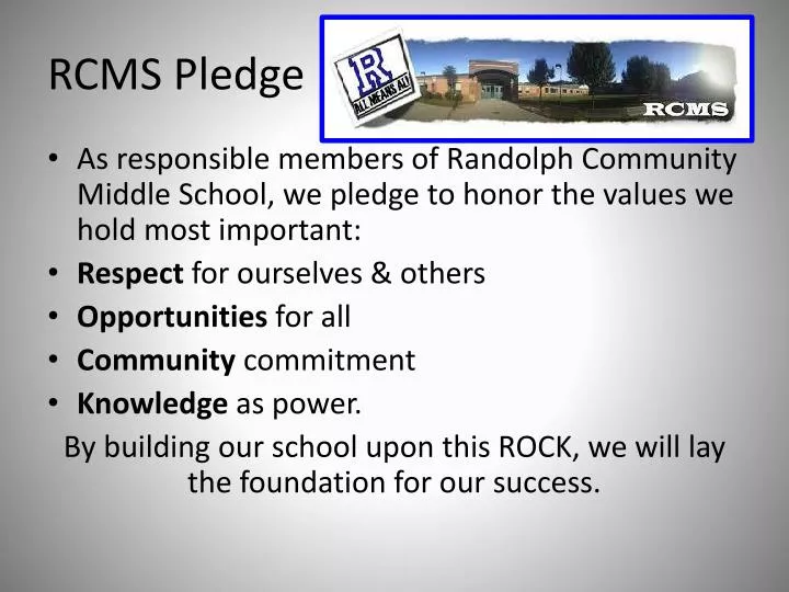 rcms pledge