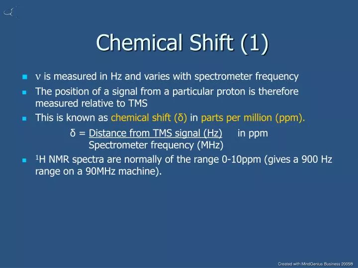chemical shift 1