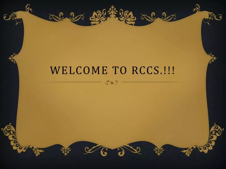 welcome to rccs
