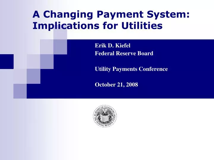 a changing payment system implications for utilities
