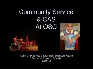 Community Service &amp; CAS At OSC