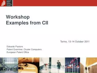 Workshop Examples from CII
