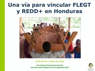 una v a para vincular flegt y redd en honduras