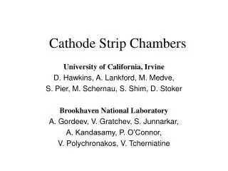 Cathode Strip Chambers
