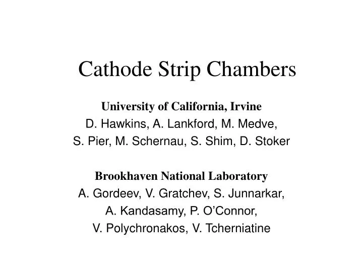 cathode strip chambers