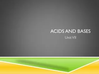 Acids and Bases