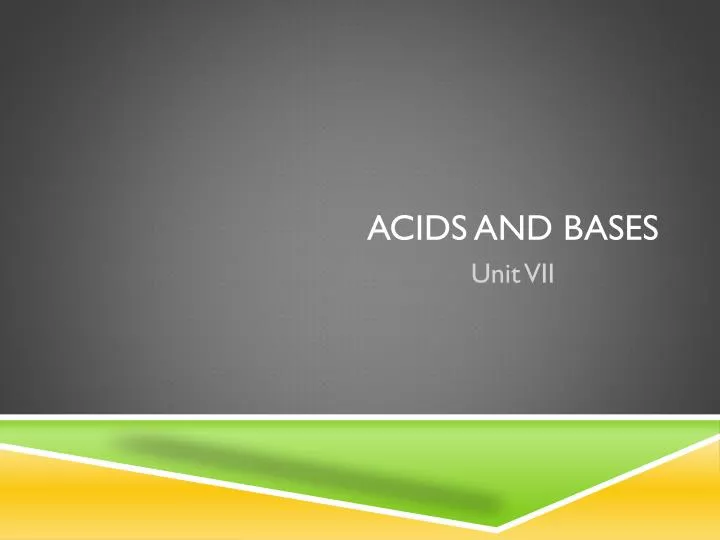 acids and bases