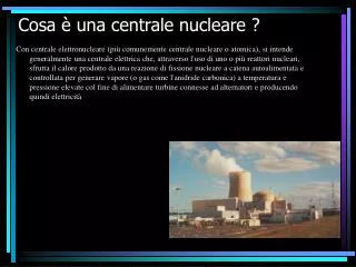 cosa una centrale nucleare