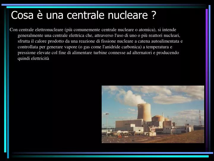 cosa una centrale nucleare