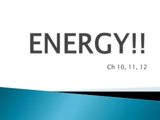 ENERGY!!