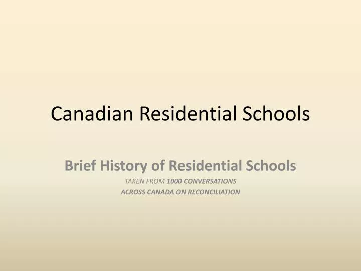 canadian residential schools