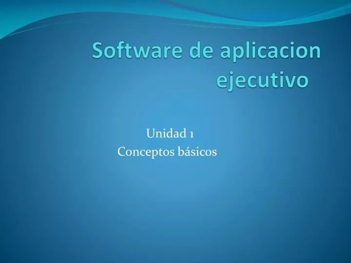 software de aplicacion ejecutivo