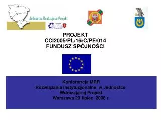projekt cci2005 pl 16 c pe 014 fundusz sp jno ci
