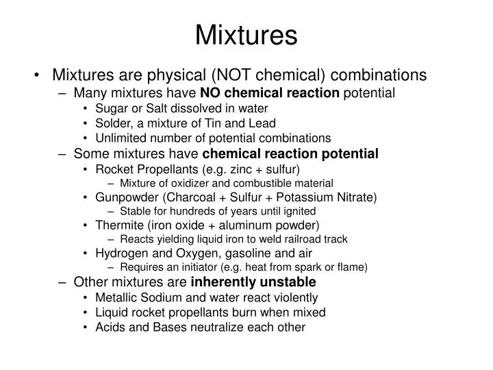 mixtures