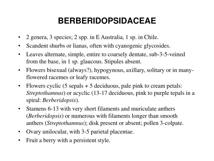 berberidopsidaceae