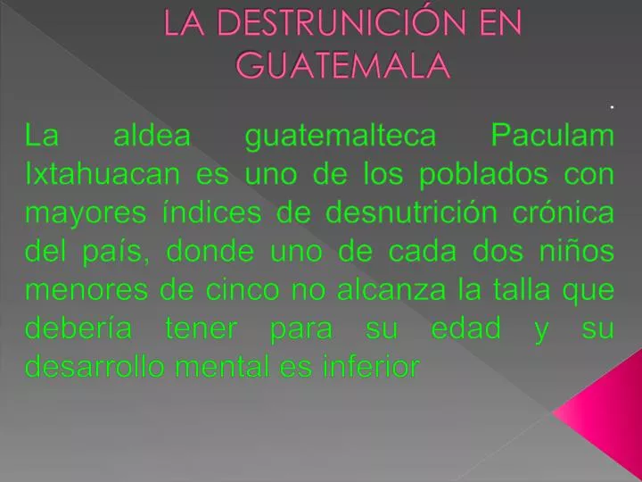 la destrunici n en guatemala