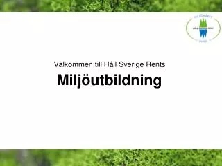 milj utbildning