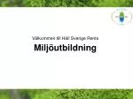 Miljöutbildning - slide 1