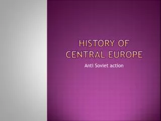 History of central europe