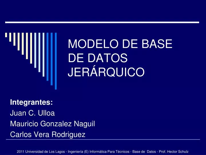 modelo de base de datos jer rquico