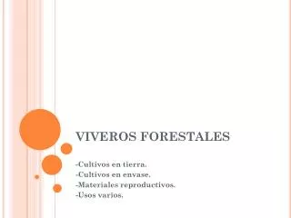viveros forestales
