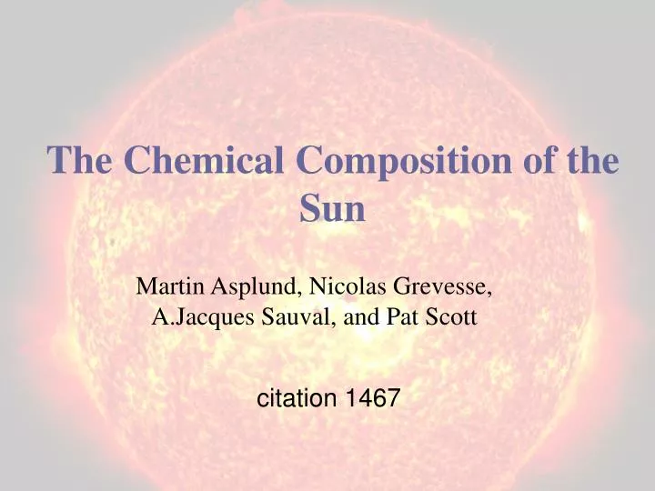 the chemical composition of the sun