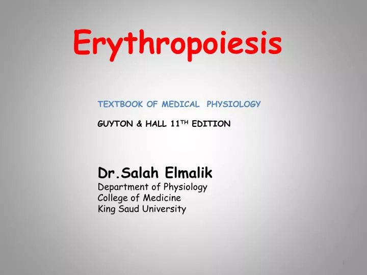 erythropoiesis