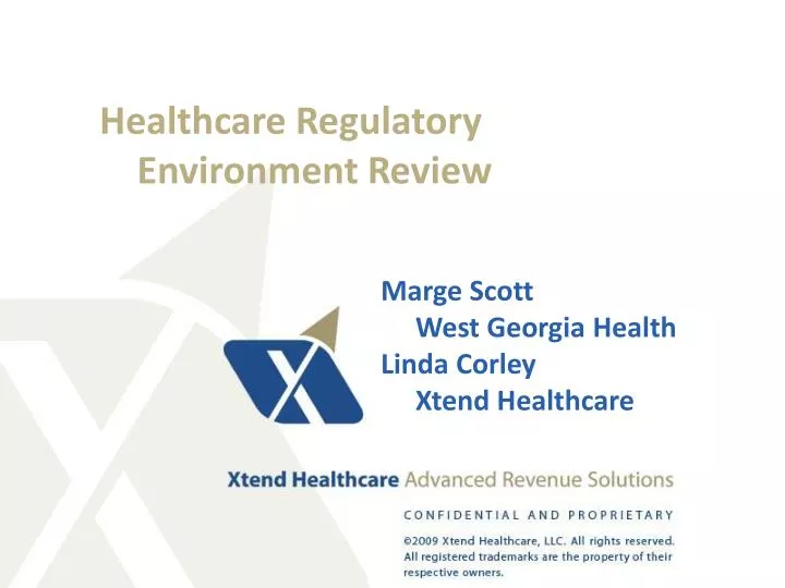 healthcare regulatory environment review