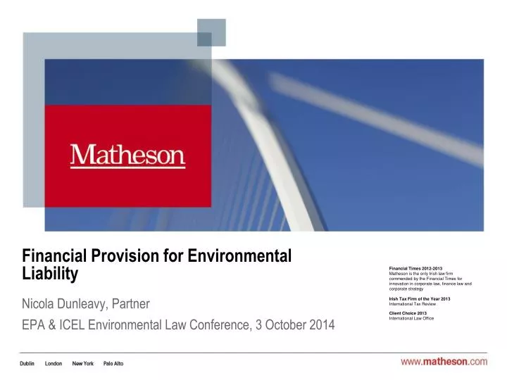 financial provision for environmental liability