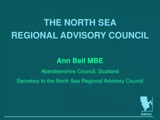 THE NORTH SEA REGIONAL ADVISORY COUNCIL