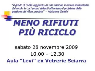 meno rifiuti pi riciclo