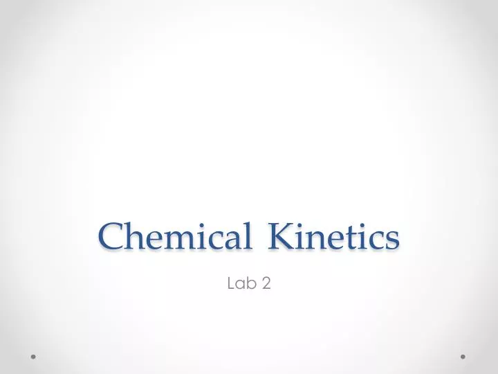 chemical kinetics