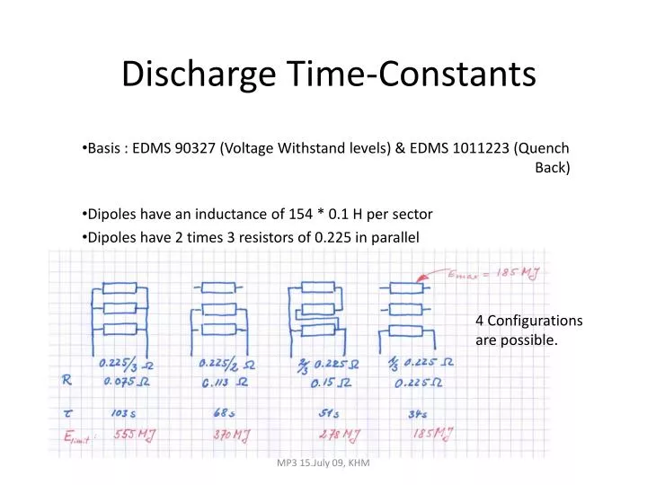 discharge time constants