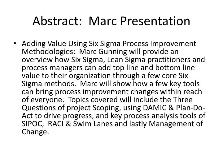 abstract marc presentation