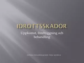 idrottsskador