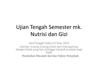 ujian tengah semester mk nutrisi dan gizi