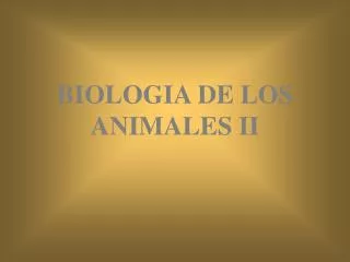 biologia de los animales ii