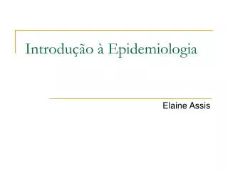 introdu o epidemiologia
