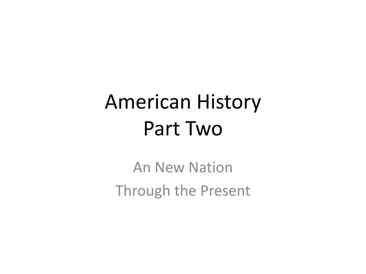 american history part two