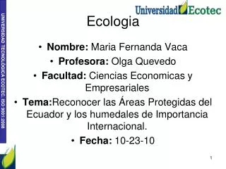 ecologia