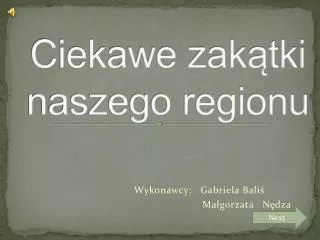 ciekawe zak tki naszego regionu