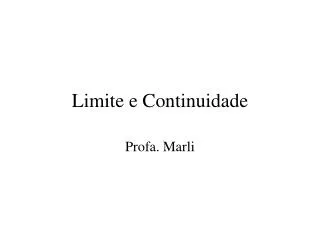 limite e continuidade