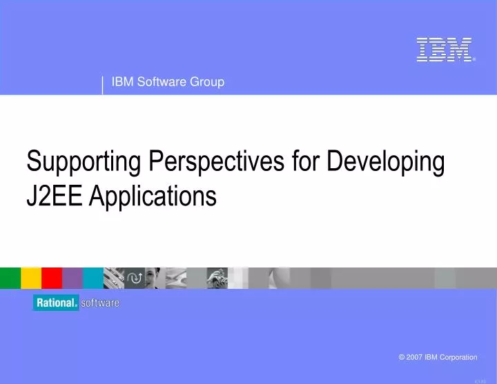 supporting perspectives for developing j2ee applications