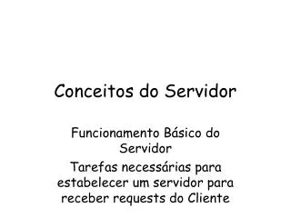 conceitos do servidor