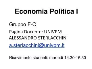 economia politica i