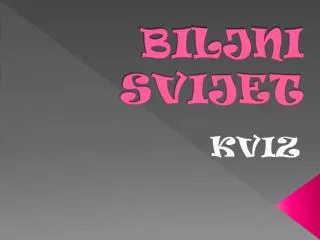biljni svijet