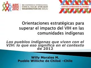 orientaciones estrat gicas para superar el impacto del vih en las comunidades ind genas