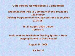 CUTS Institute for Regulation &amp; Competition